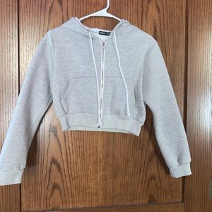 Size M cropped zip up hoodie